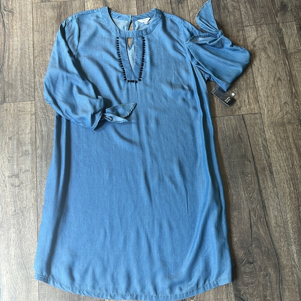 Crown & Ivy Tencel By the Sea denim look dress